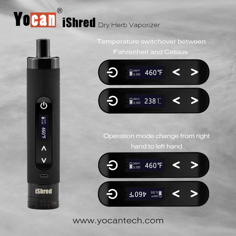 
Yocan Ishred dry herb vapor is a fast heating handheld true baking vaporizer 