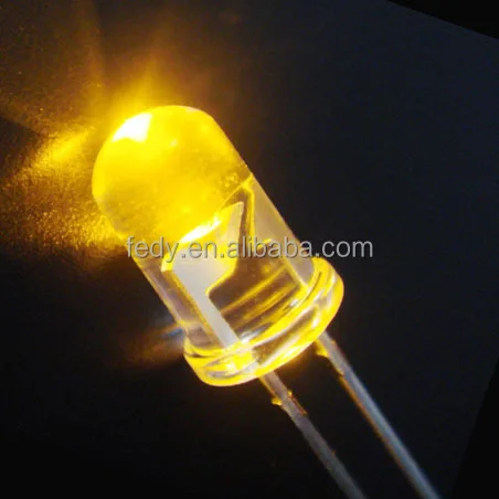 
5mm ultra bright Yellow led 25000mcd 20degree 588-595nm 1000pcs per bag 