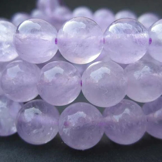 12mm Bulk Sale Natural Round Smooth Big Amethyst Lavender Precious Beads