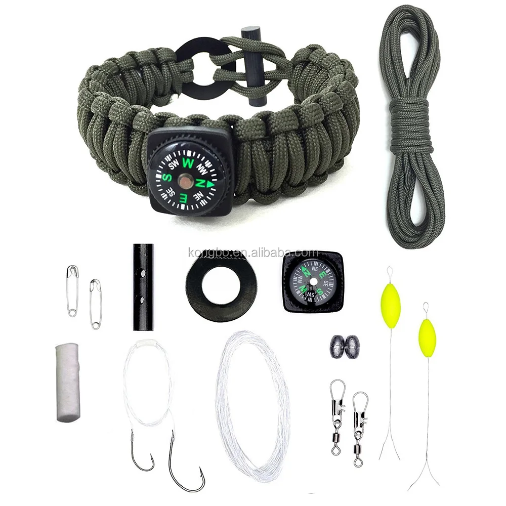 KongBo 2016 outdoor equipment adjustable bracelet manufacturer paracord survival
