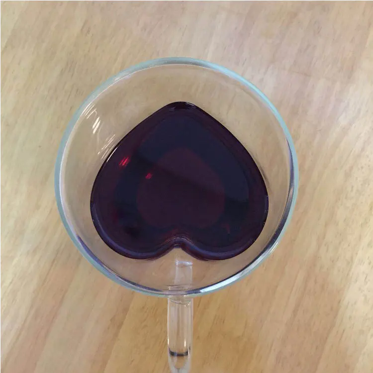 8.5 Ounces Borosilicate Heart Shaped Tea Cup Double Wall Insulated Clear Glass Tea and Coffee Cup