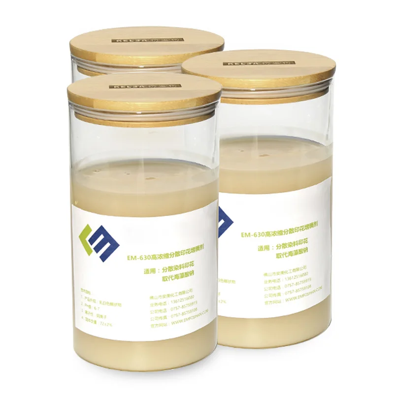 High solid content disperse dyes printing thickener for disperse printing on polyester fabric