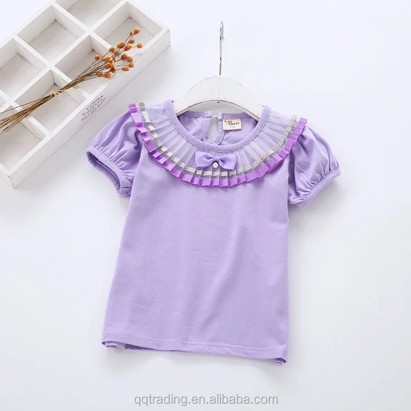 Kid t-shirt cheap cotton t-shirt sweet girl t-shirt summer short sleeve for girls 2017 new style fashion baby clothes