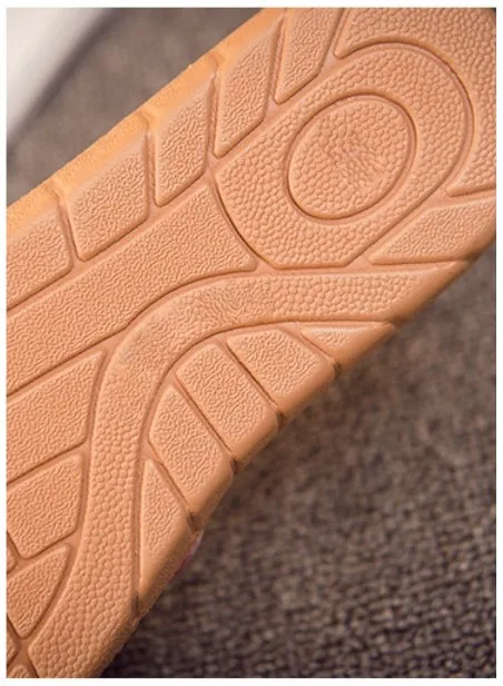 High quality comfortable and breathable bowknot linen family slippers female non-slip Eva slippers