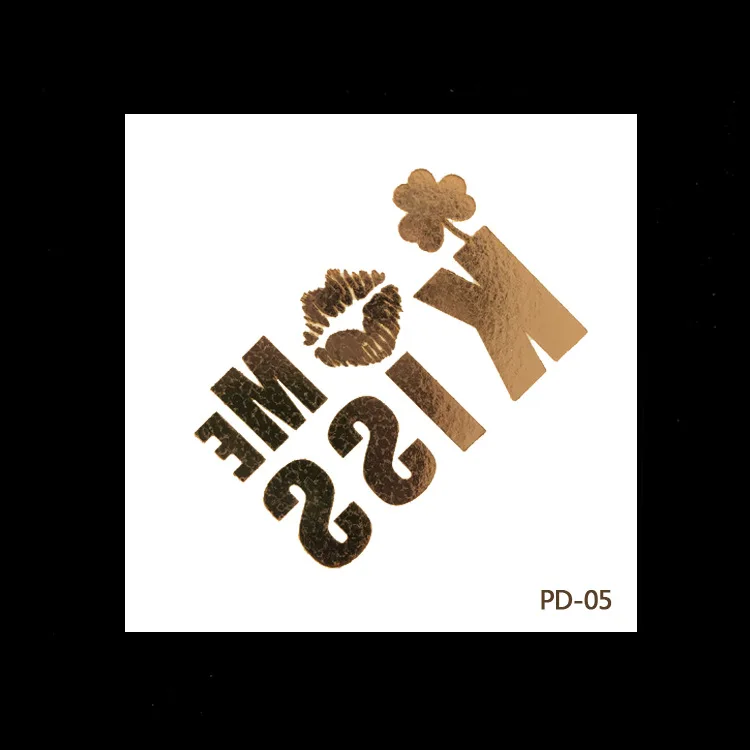 PD 01-50 series Team Bride Gold fashion wedding bride tattoo sticker singleton party gilded tattoo sticker custom