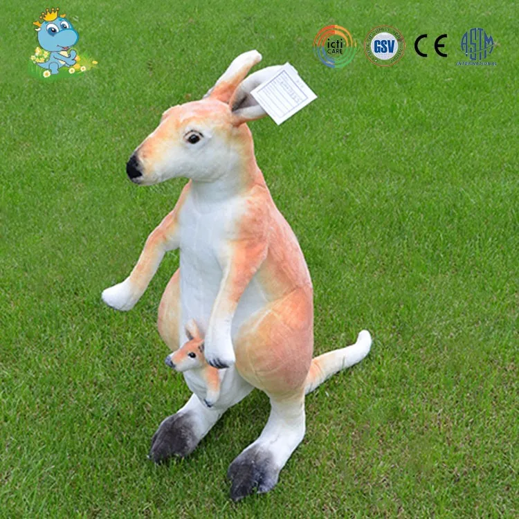 ICTI Custom wholesale jumping kangaroo plush toys for child