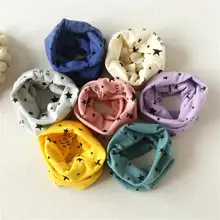 7 Colors Cotton Scarf Kids Boy Girl Ring Scarf Shawl Winter Star Print Neck Warmer New 2015 High Quality For 2-10 Kids