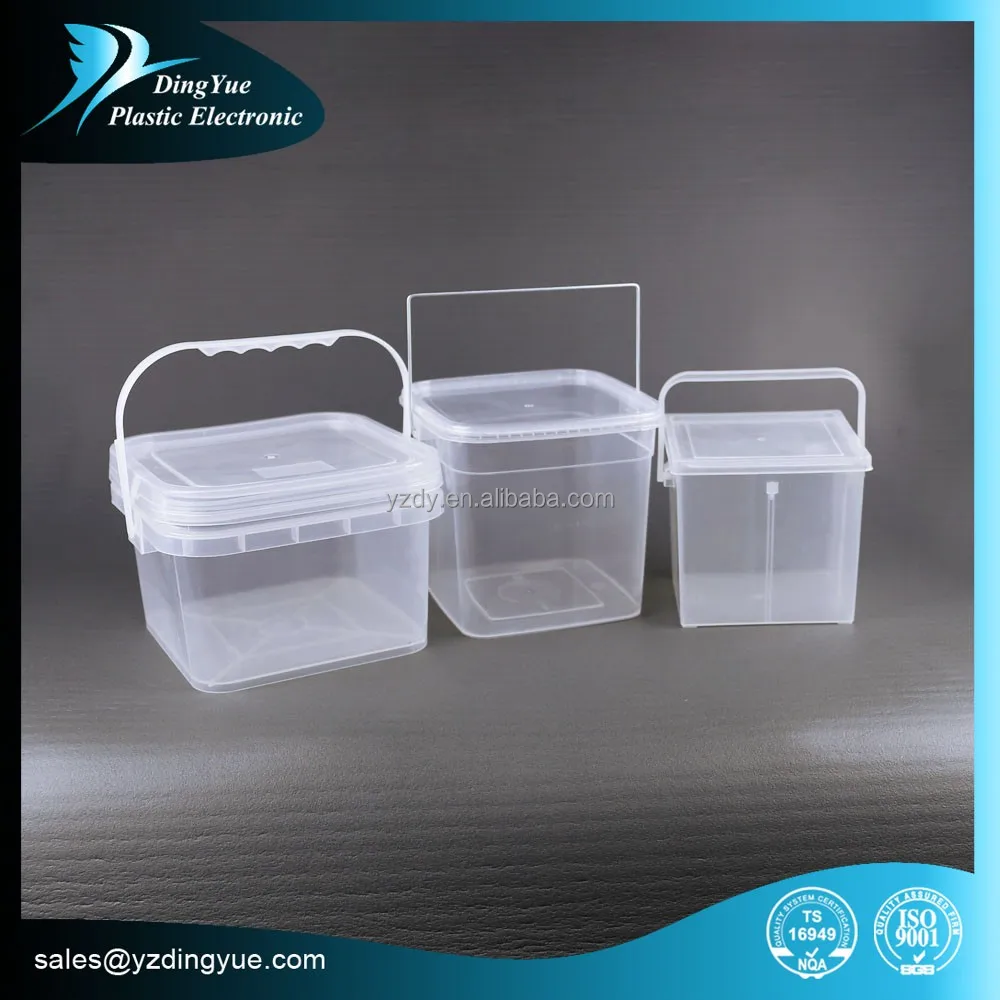 3L Square small plastic bucket