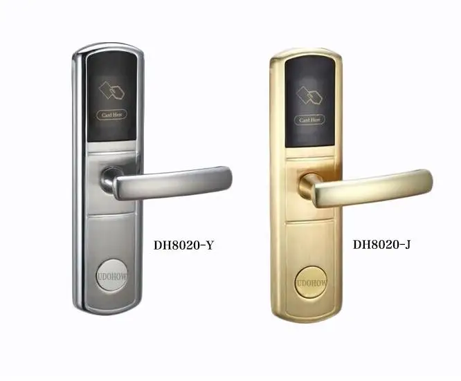 Udohow Free Software Stainless Steel Electronic Card Key Rfid Access Control Hotel Door Lock