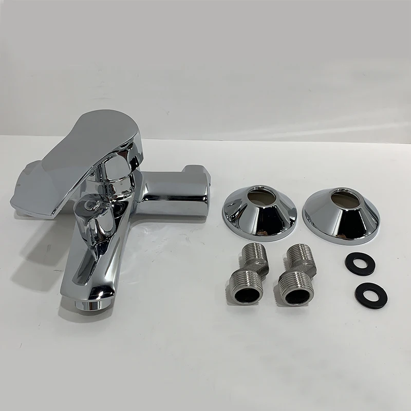 Modern Wall Mounted Ceramic Cartridge Shower Bathtub Faucet