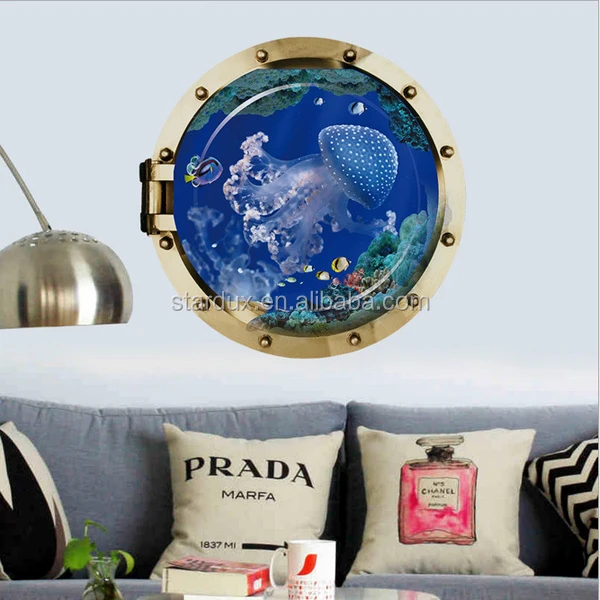 
3D Floor / Wall Sea World Sticker Removable Mural Decals Vinyl Art Living Room Decors 