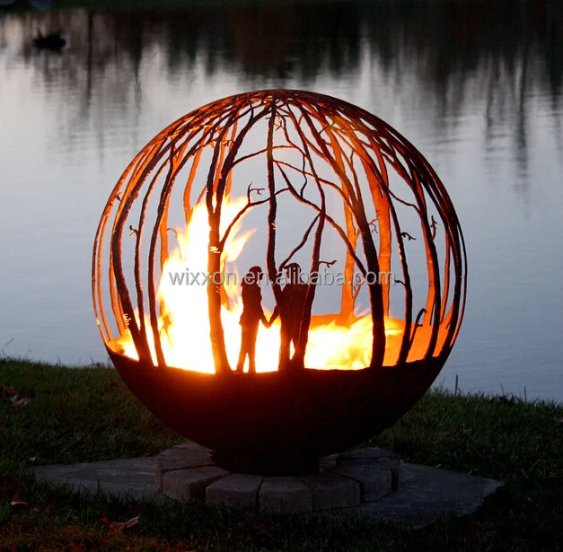 
Outdoor Steel Cauldron Fire Pit 