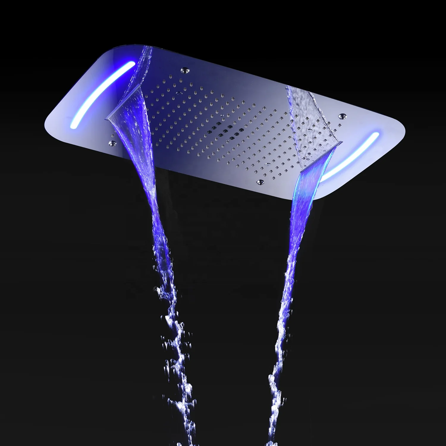 Bathroom Accessories Romantic Style Colorful LED Shower Faucet SPA Multi Function Rainfall Waterfall Spray Bath shower set