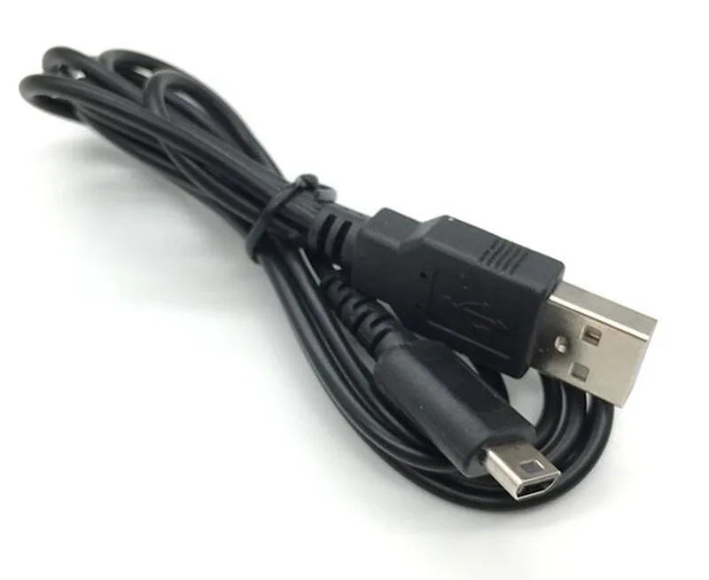 FREE SHIPPING Black USB Charging Cable Cord Lead For NDSL Power Charger Cable For Nintend DS Lite DSL FREE SHIPPING