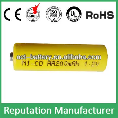 Set AA NiCd 200mAh 1.2V Rechargeable Battery