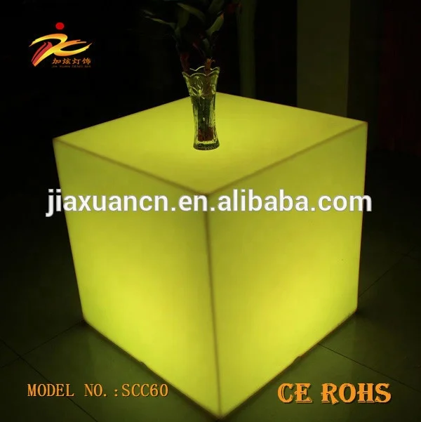 original plastic hollow plastic cube garden table/60cm diameter garden table