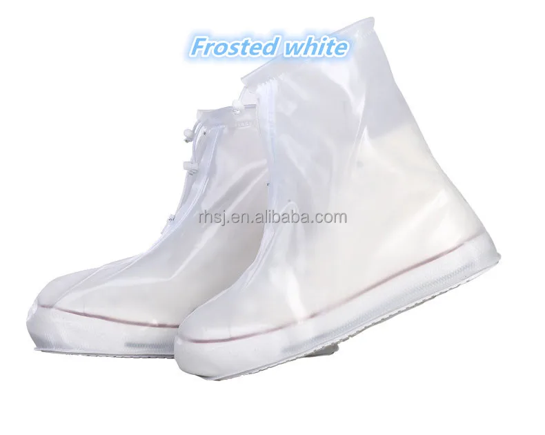 Hot sale customized LOGO colors PVC waterproof plastic shoe cover for rain