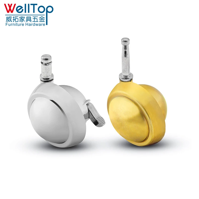 Направляющий ролик хром мяч ролики колесики Литой Сплав латунь 50 мм Диаметр колеса патрон VT-04.029