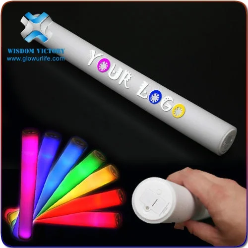 Custom print logo foam glow stick RGB color led foam stick , concert light stick