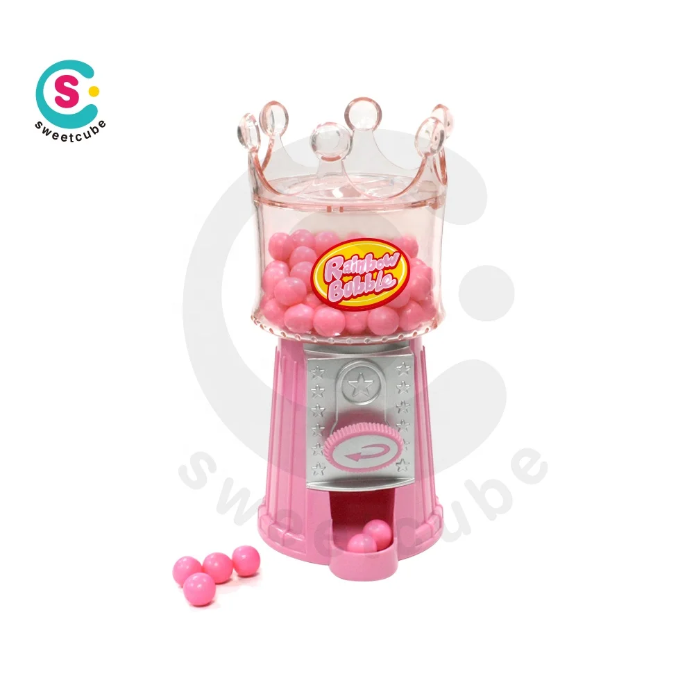 Sweetcube candy dispenser plastic small vending machine toys Rotate button vending dispenser candy toy