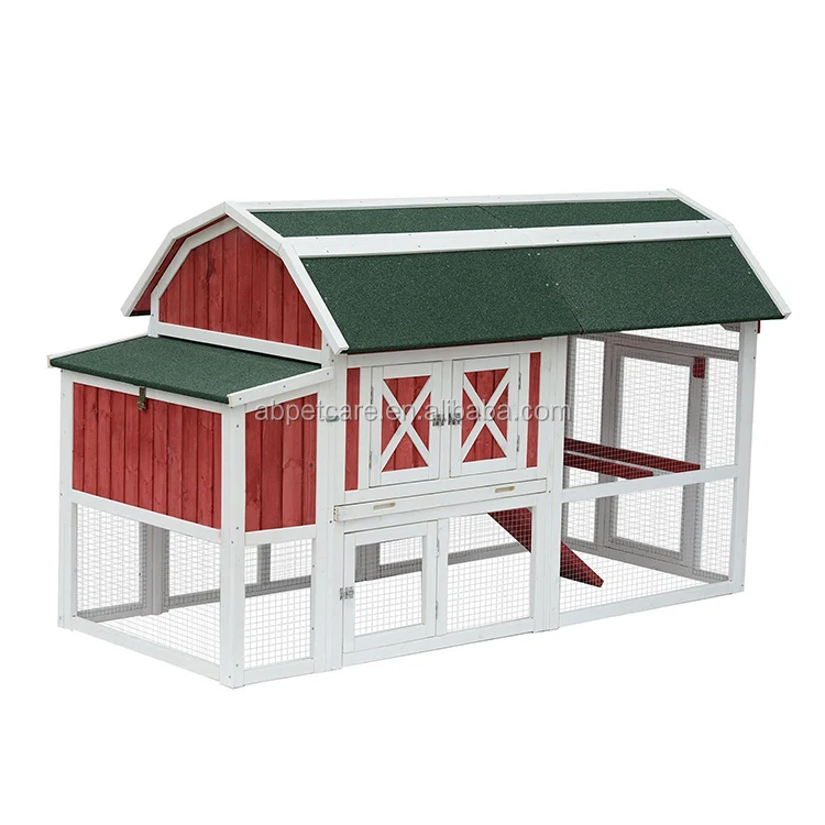 Barn Backyard Chicken Coop With Covered Run