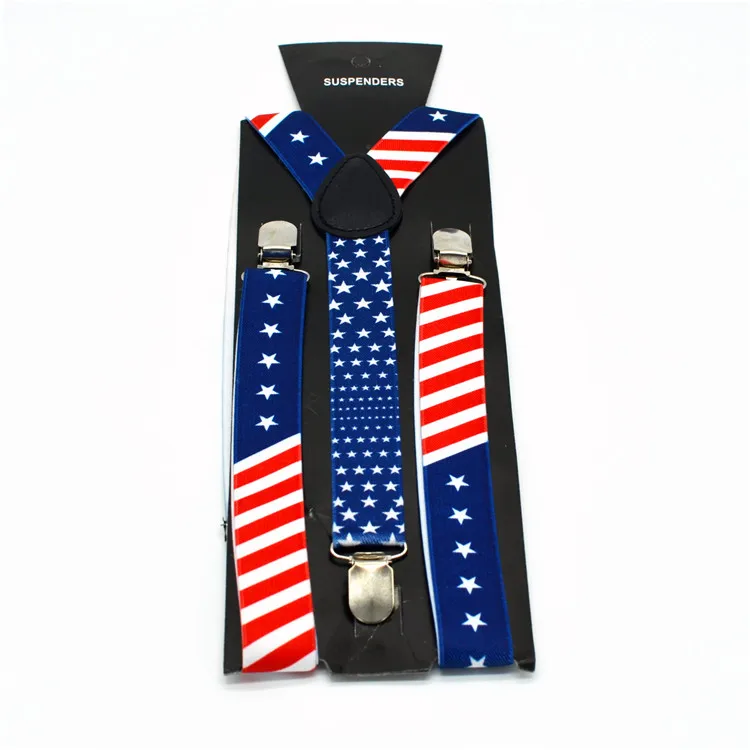 Cartoon style unisex  general elastic  suspender adjust  adult 3clips braces  for  trousers