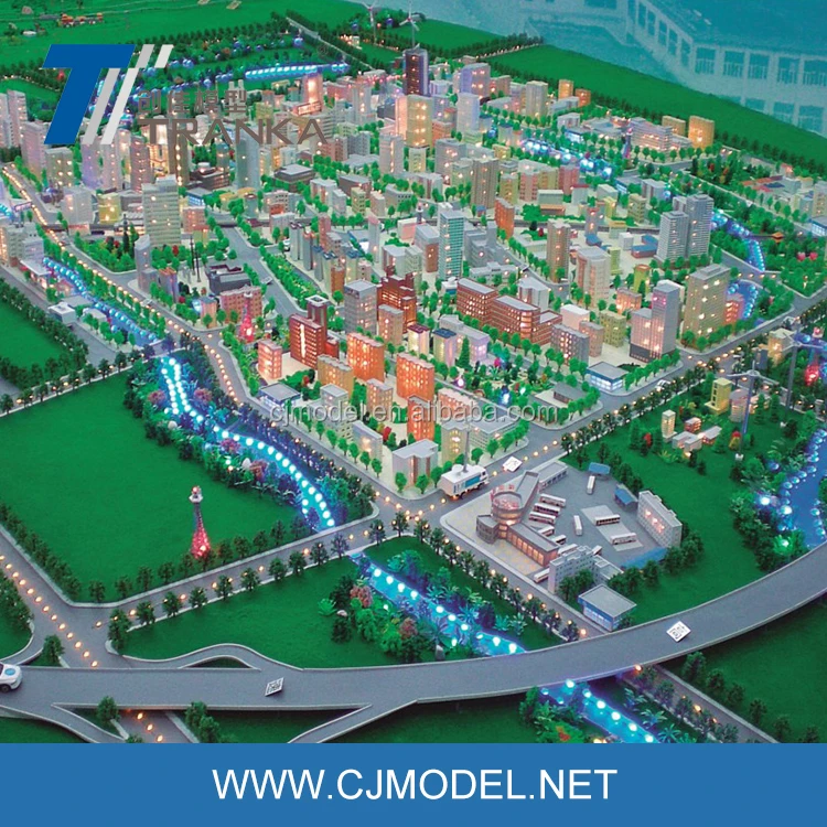 3D city miniature building model for presentation