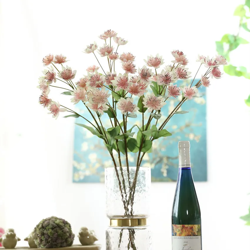 Shininglife Brand  Snow lotus high-end artificial flower 3D printing color home decoration