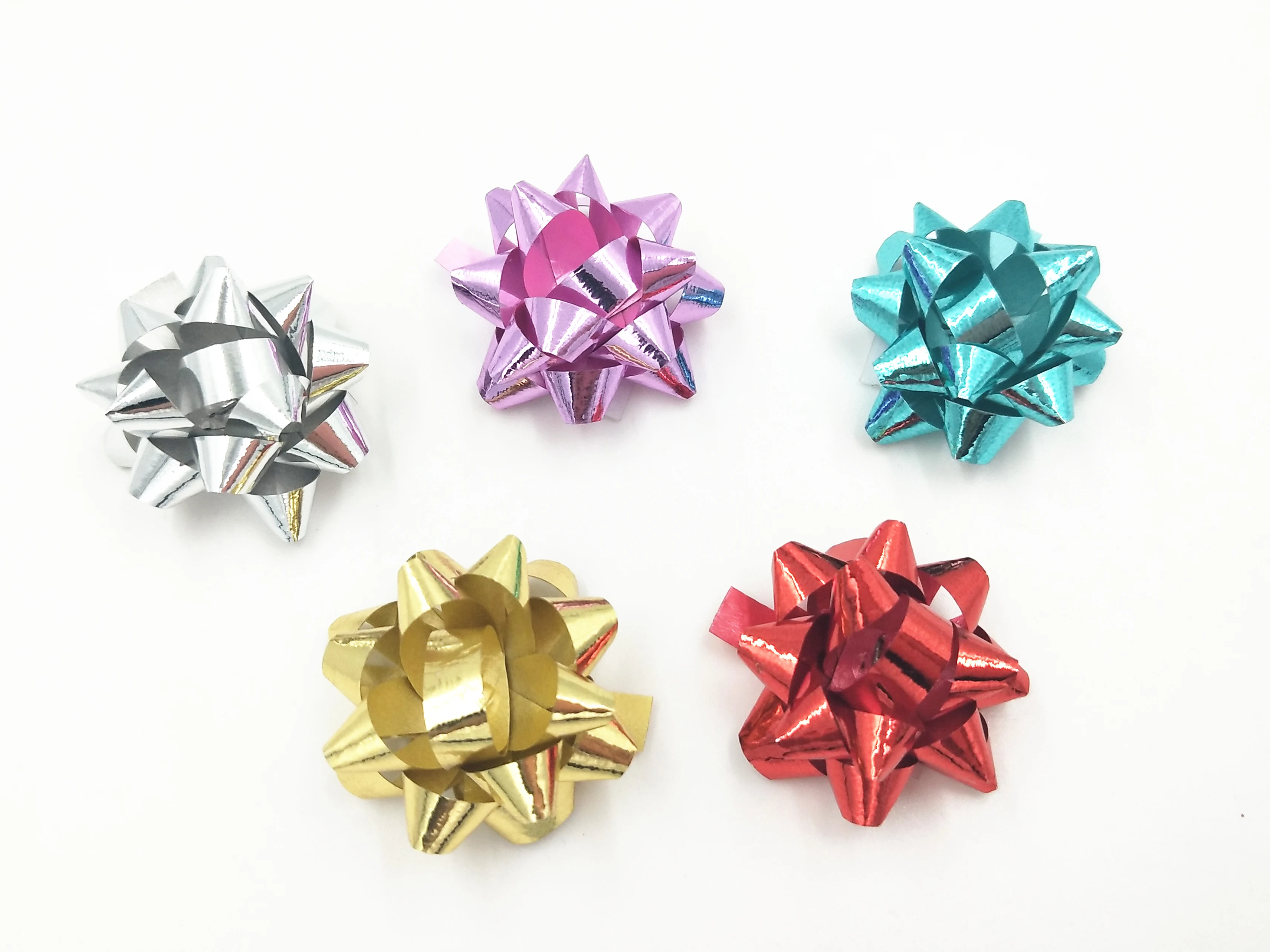 
12pk Peel N Stick 4cm Mini Star Bows for Gift Wrap 