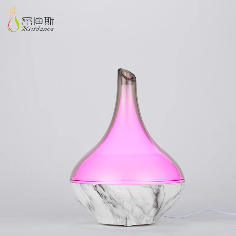 Vase home decorative led essential oil diffuser grey marble aroma air humidifier