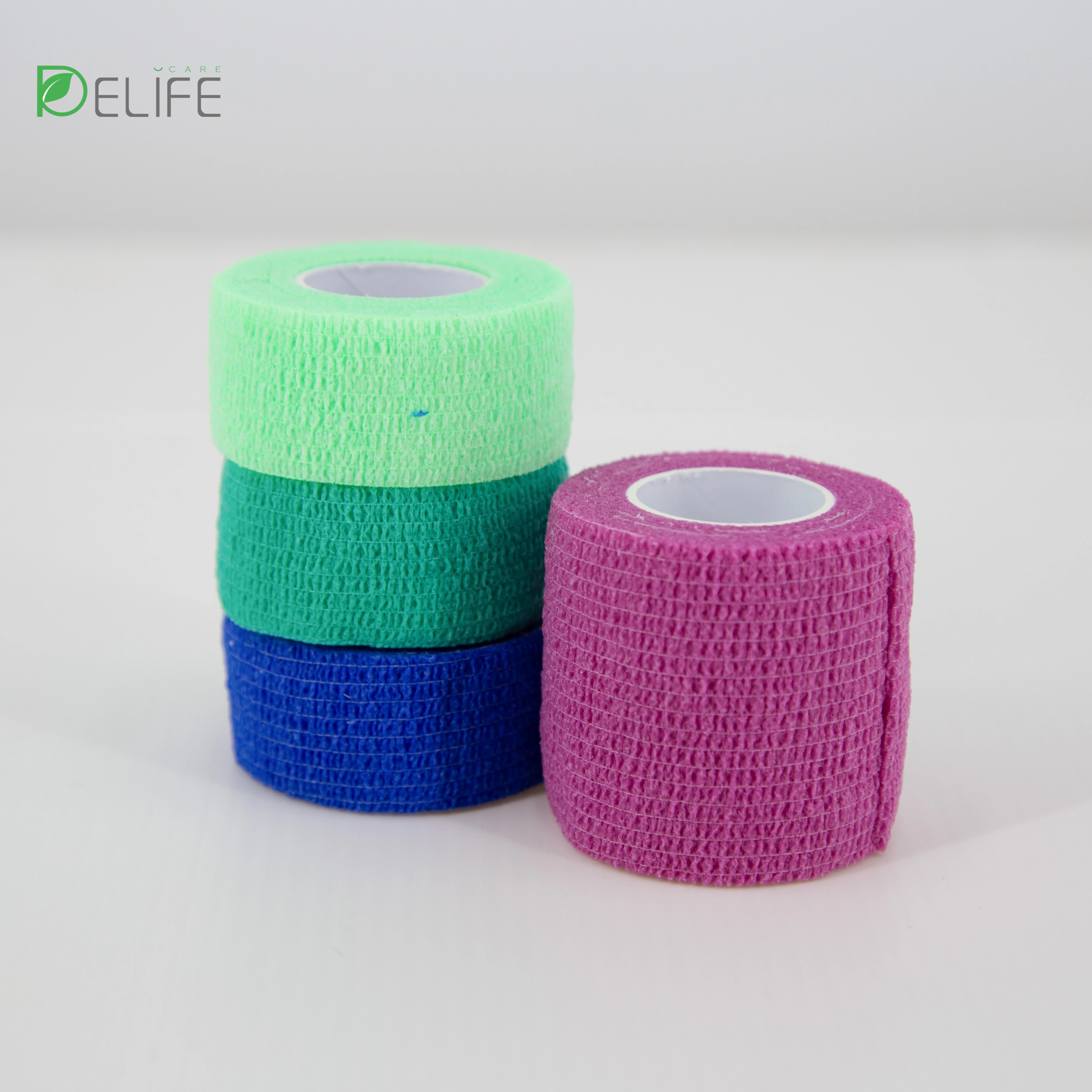 Хлопковая эластичная самоклеящаяся эластичная марлевая когезионная повязка рулон для людей и домашних животных медицинская