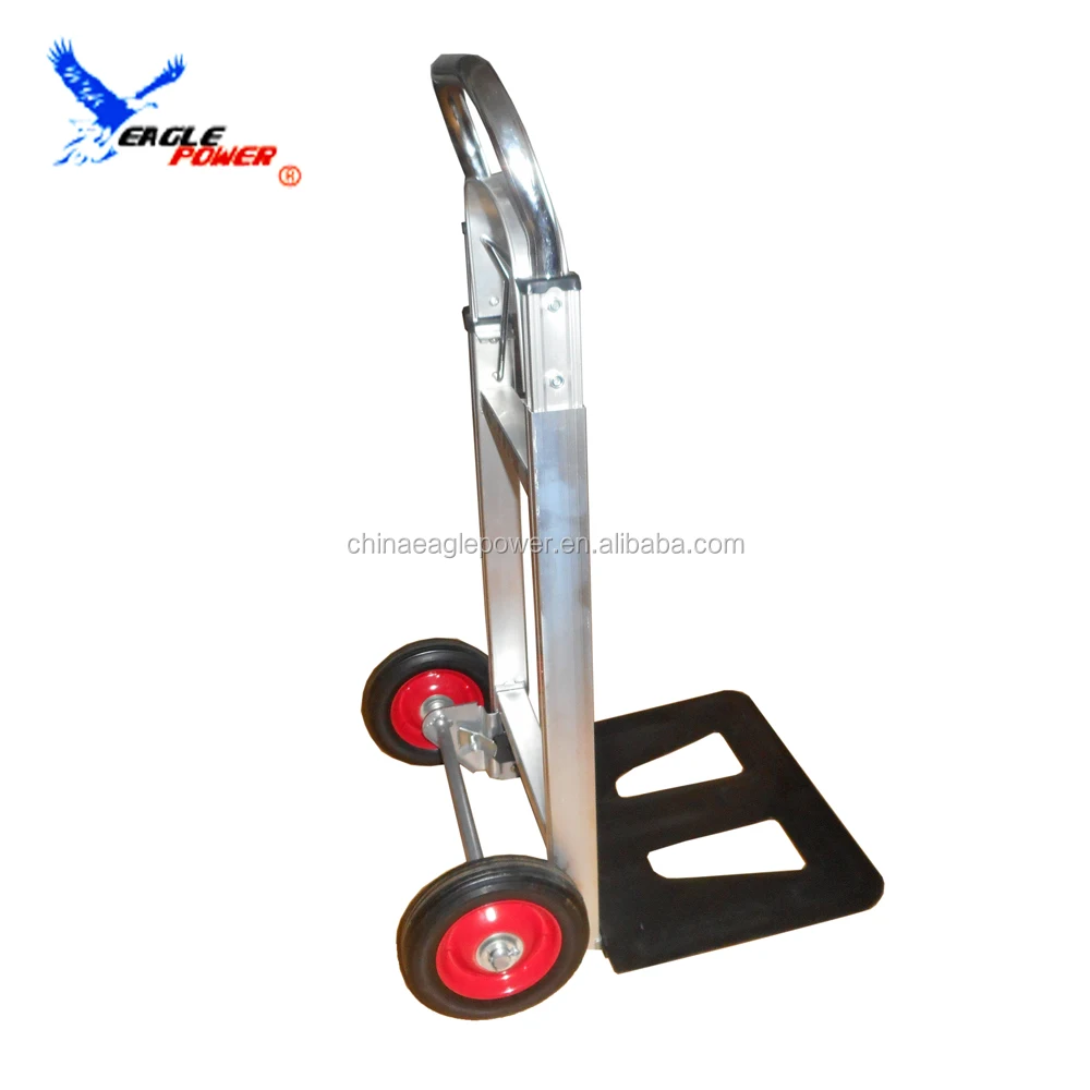 Two wheel fodbable aluminum hand truck with telescoping body