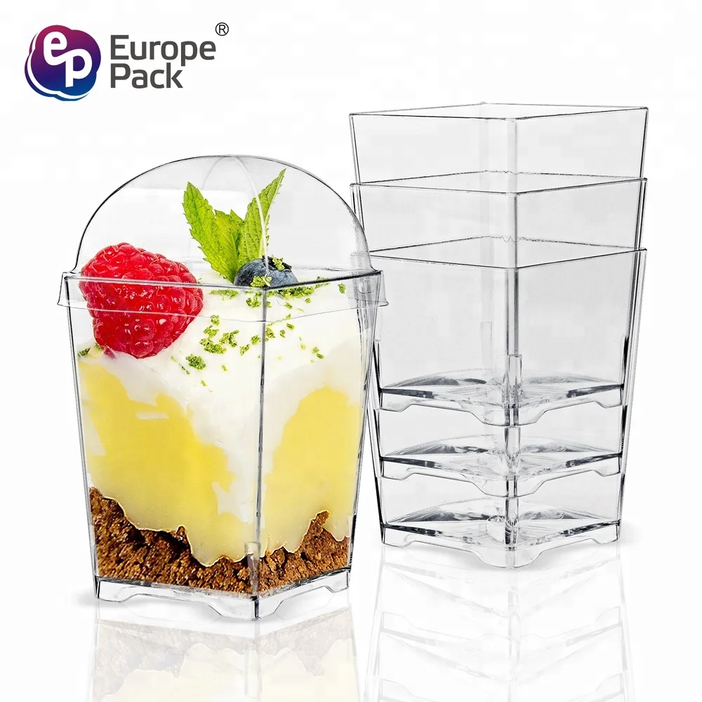 China supplier direct selling disposable 110ml plastic cups and dome lid