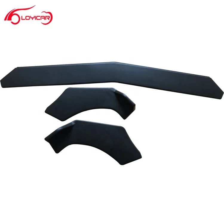 Universal Type Matte Black 3pcs Front Bumper Lip Spoiler Protection Cover Fit for All Cars