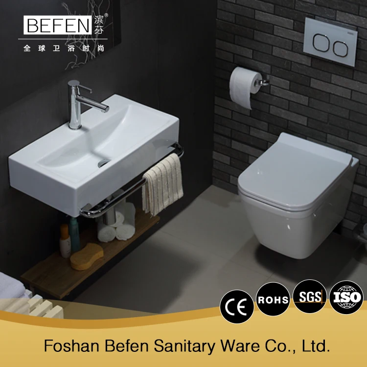 Chaozhou manufacturer wall hung ceramic sanitary ware wash basin on sale