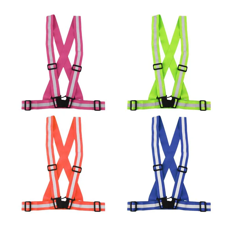 Safe Reflective Elastic Vest Belt Outdoors Night Running Biking Safety Simple Portable Band