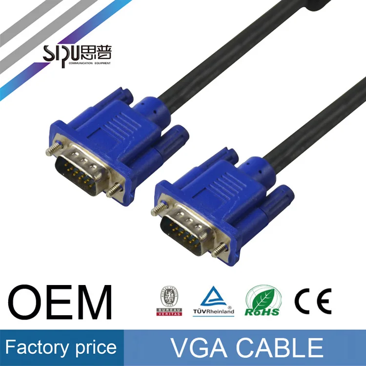 SIPU Лучшее качество VGA Кабель 3 + 6 оптовая 10 м vga между мужчинами кабель лучший кабель vga цены