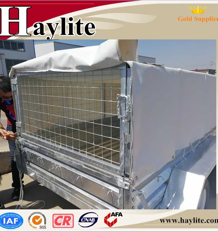 Hot Dip Galvanized 8x5 tandem box trailer used farm trailer with PEV cover