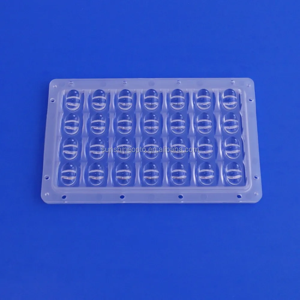 LED Lens 4x7 Street Light Array Lens 70x140 degree For Outdoor Lights