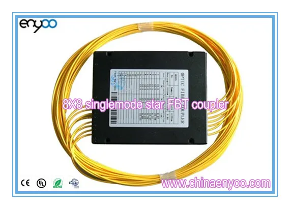 8X8 одномодовый Звездный FBT оптоволоконный сплиттер