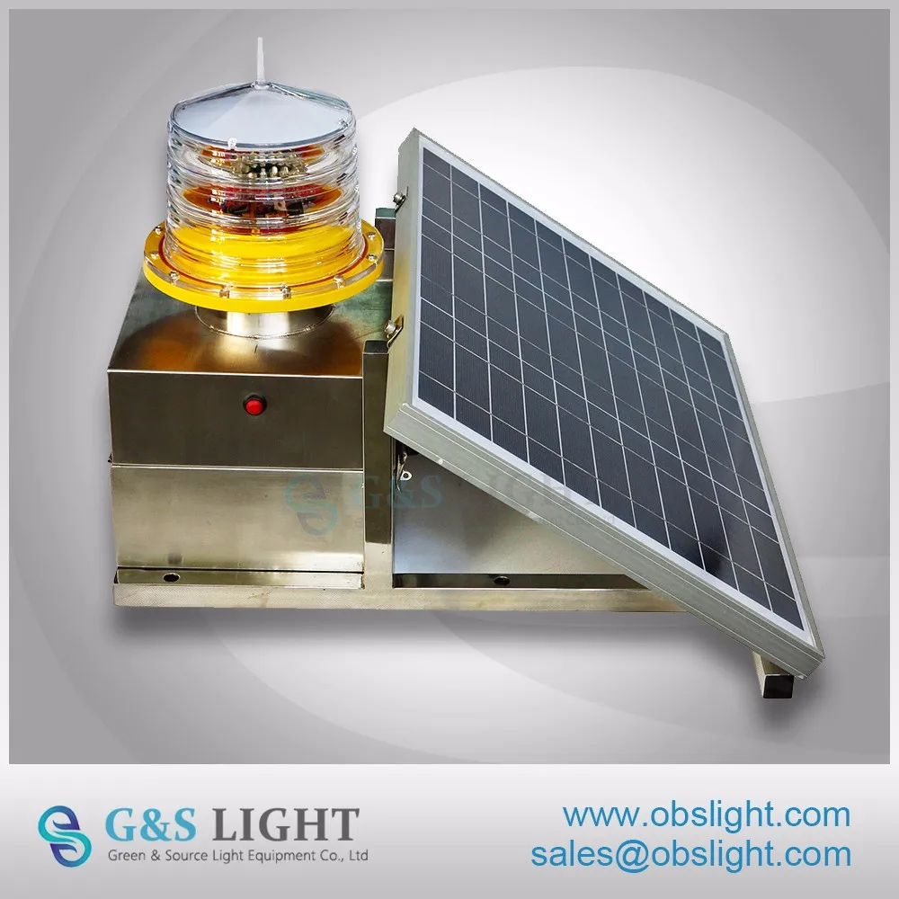 
LED medium intensity solar aviation obstruction light 
