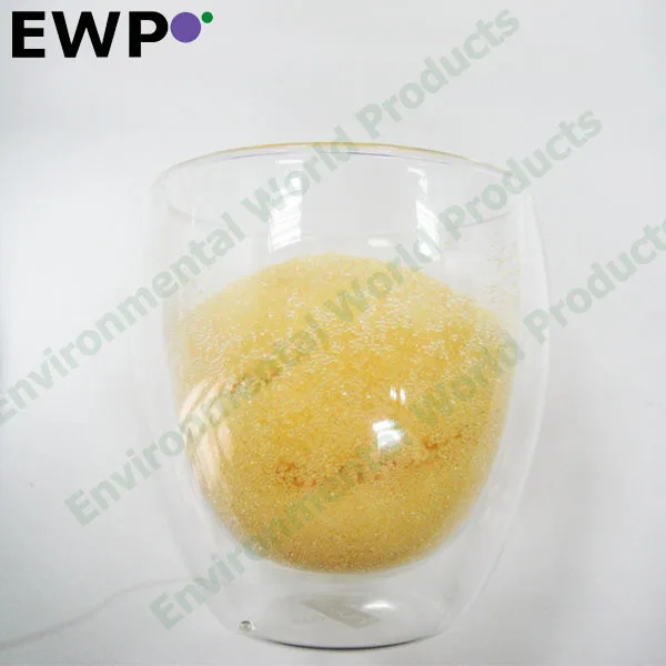 Food grade exchange resin for water softener