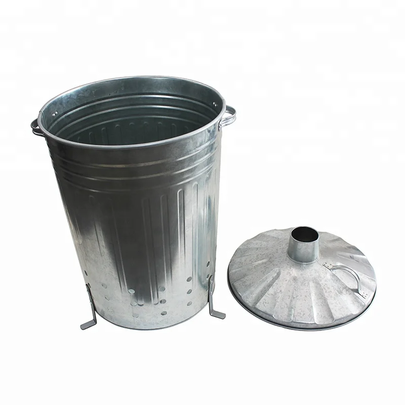 Factory wholesale home garden metal 75L galvanized incinerator