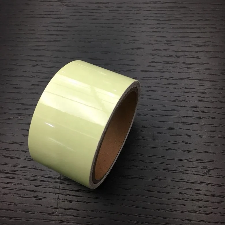 Colorful PET 2-10 hours night glow in the dark vinyl roll photoluminescent tape