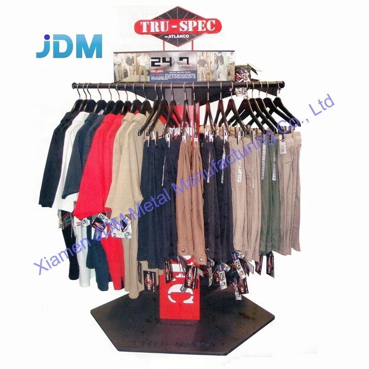 graceful simple flooring stand chain stores shopping mall retail metal clothes garments shop fixture