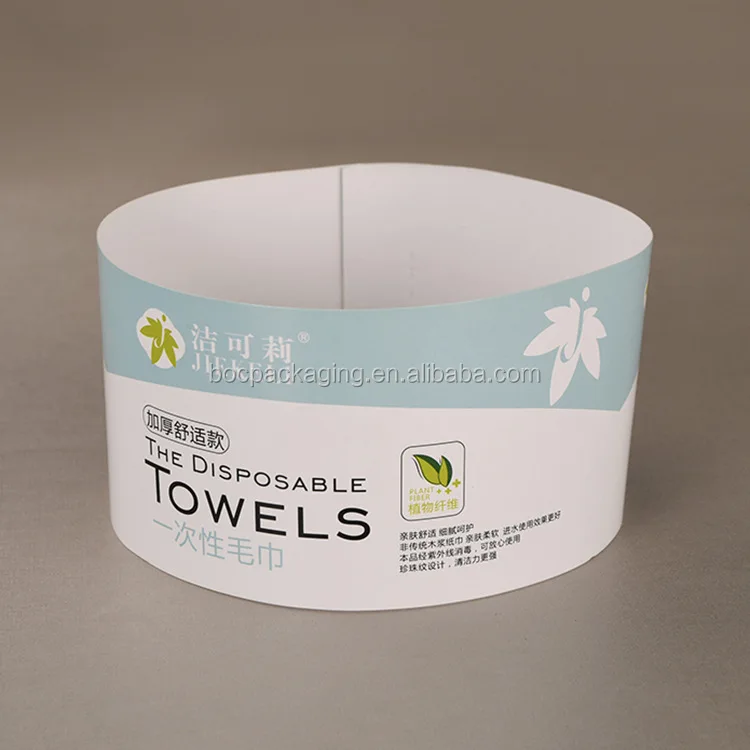 Custom Printed band Wrapper Paper Towel Packaging Sleeve