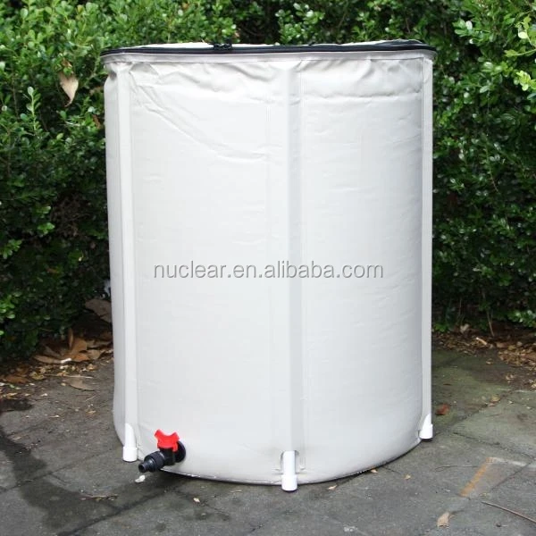 Flexible Water Barrel, Garden Folding Flexible Collapsible PVC 250L Rain Barrel Tank