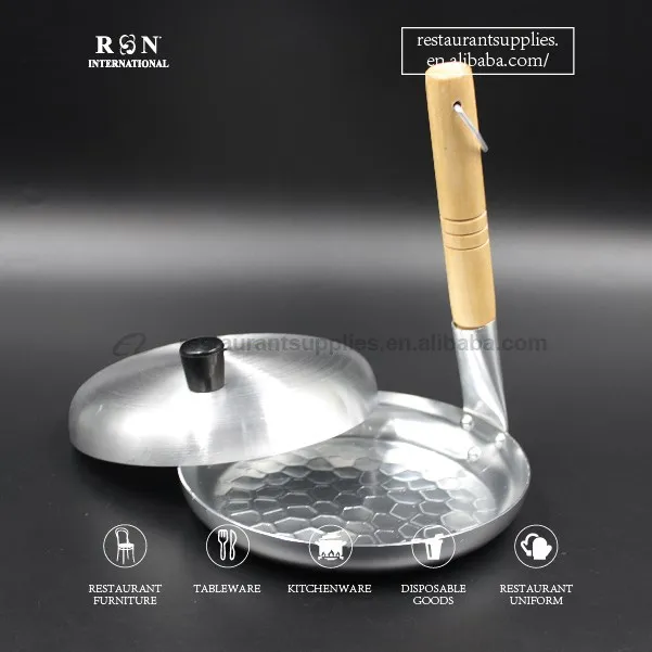 Japanese Frying Pan Omelette Pan Oyakodonburi Pot Aluminum Mini Non Stick Pan With Lid & Straight Wooden Handle