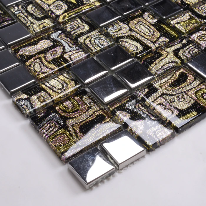 23*48 мм настенная плитка фарфоровая мозаика/Гальваническое покрытие стеклянная