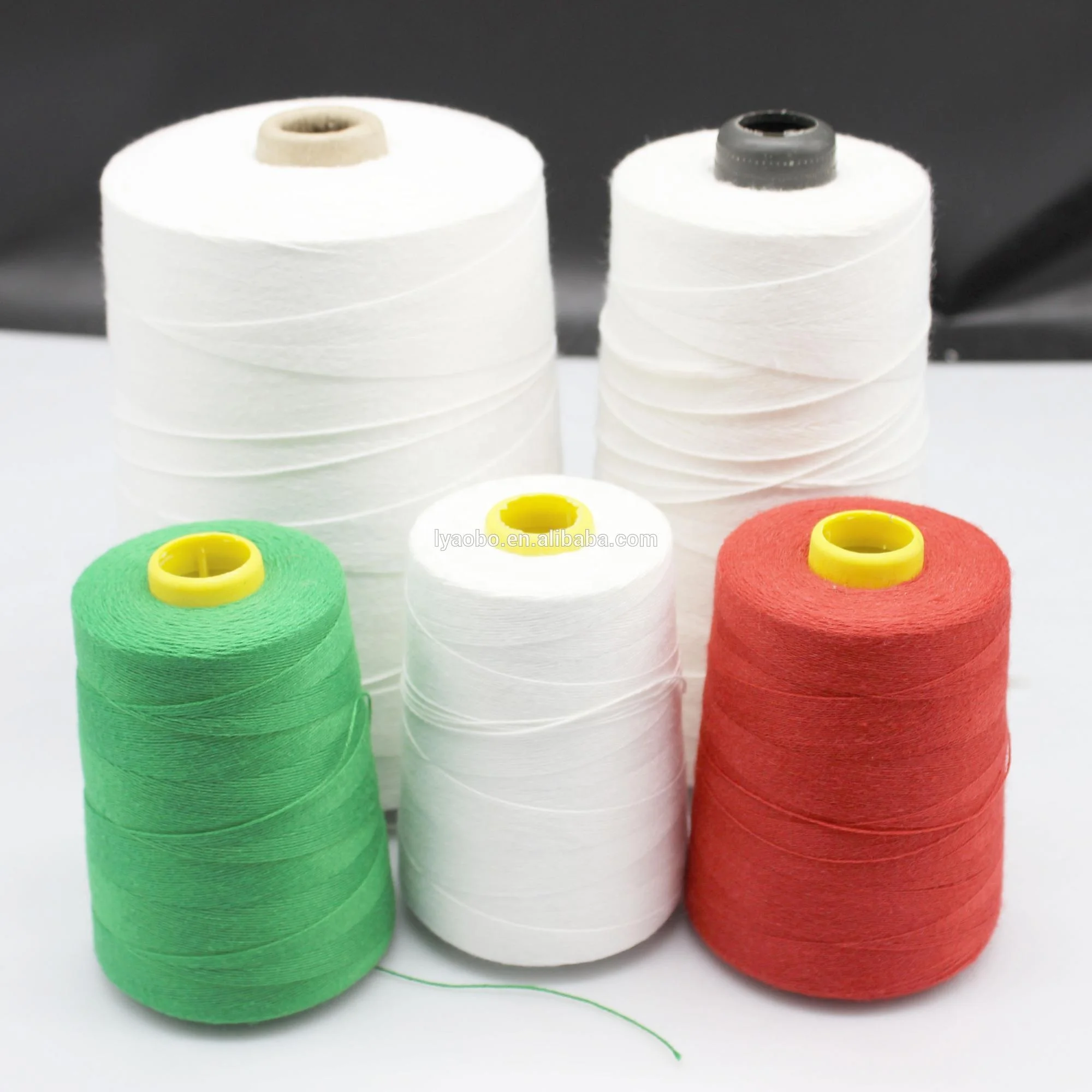 100 spun polyester bag sewing thread 10s4 10s3 2kg roll rice sack thread sewing for sewing machine industrial